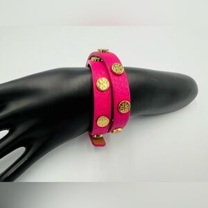 Tory Burch Double Wrap Studded Bracelet EUC